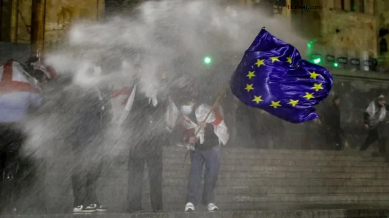 “Georgians Stand Up for Europe: Protesters Demand EU and NATO Membership, Reject Russian Influence”